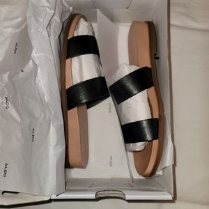 Aldo brand new with box black leather smooth